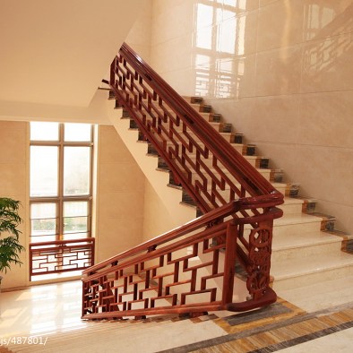 中式别墅楼梯装修设计效果图大全