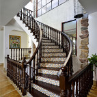 别墅美式楼梯装修设计
