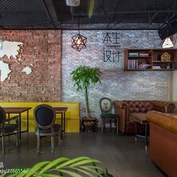 新苏式咖啡厅背景墙装修设计