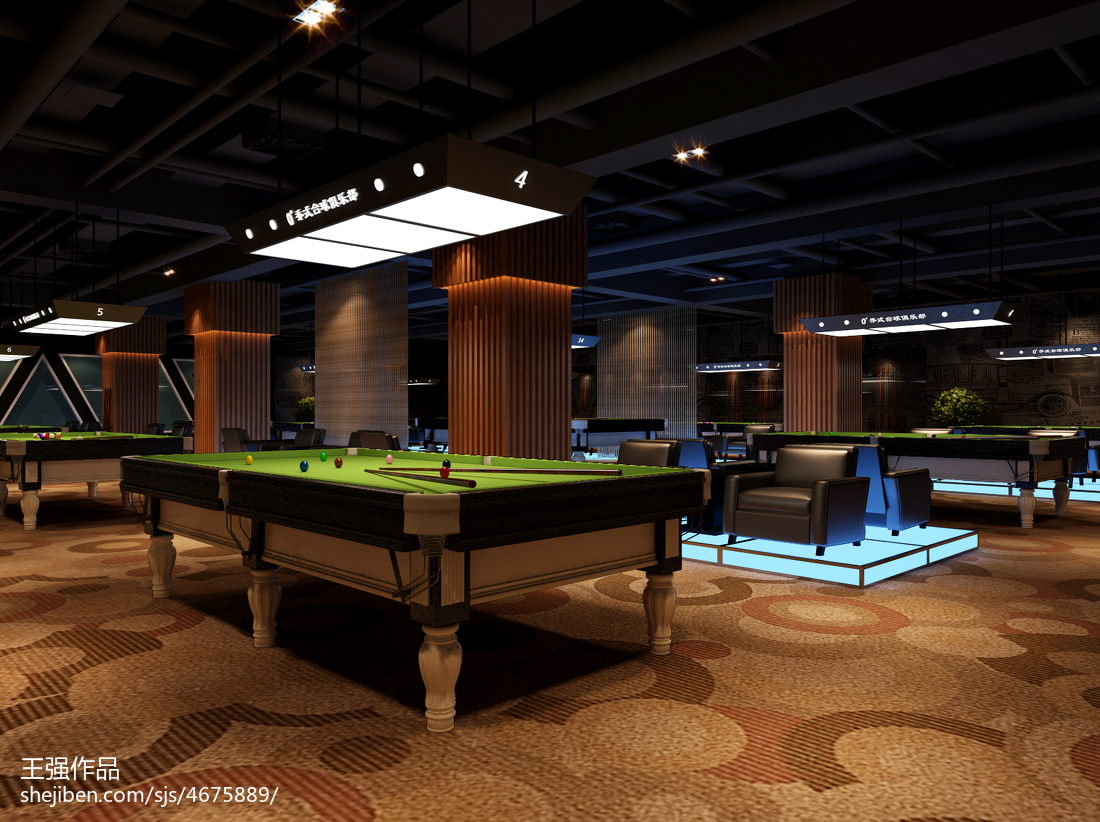 z121台球厅室内设计效果图别墅地下娱乐室桌球厅设计-搜狐大视野-搜狐新闻