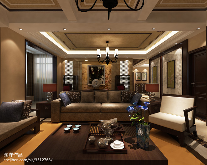 新中式沙发设计效果图观赏