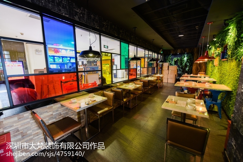 火锅餐厅背景墙装修效果图