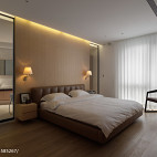 纯色现代风卧室壁灯装修效果图