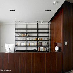 三居室混搭书房书架设计效果图