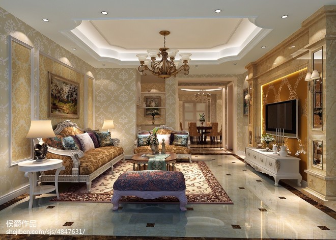 简欧风格客厅沙发设计效果图大全