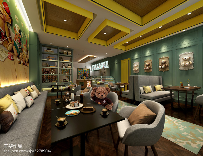 泰迪的小屋主题咖啡厅设计_20746