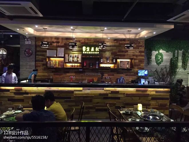 深圳全蒸教海鲜音乐餐厅收银台设计