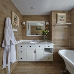 美式风格四居卫生间浴柜设计
