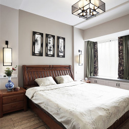 中式家装卧室效果图设计