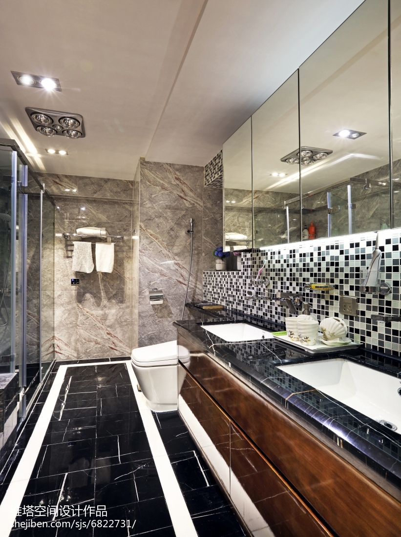 典雅现代家装卫浴设计图
