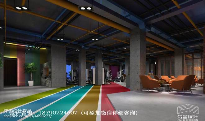 郑州1000+㎡「卡乐健身房」设计方