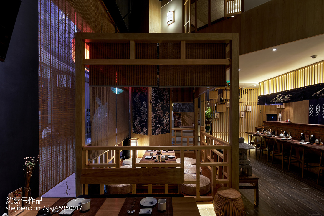 千与千寻日本料理餐厅隔断设计