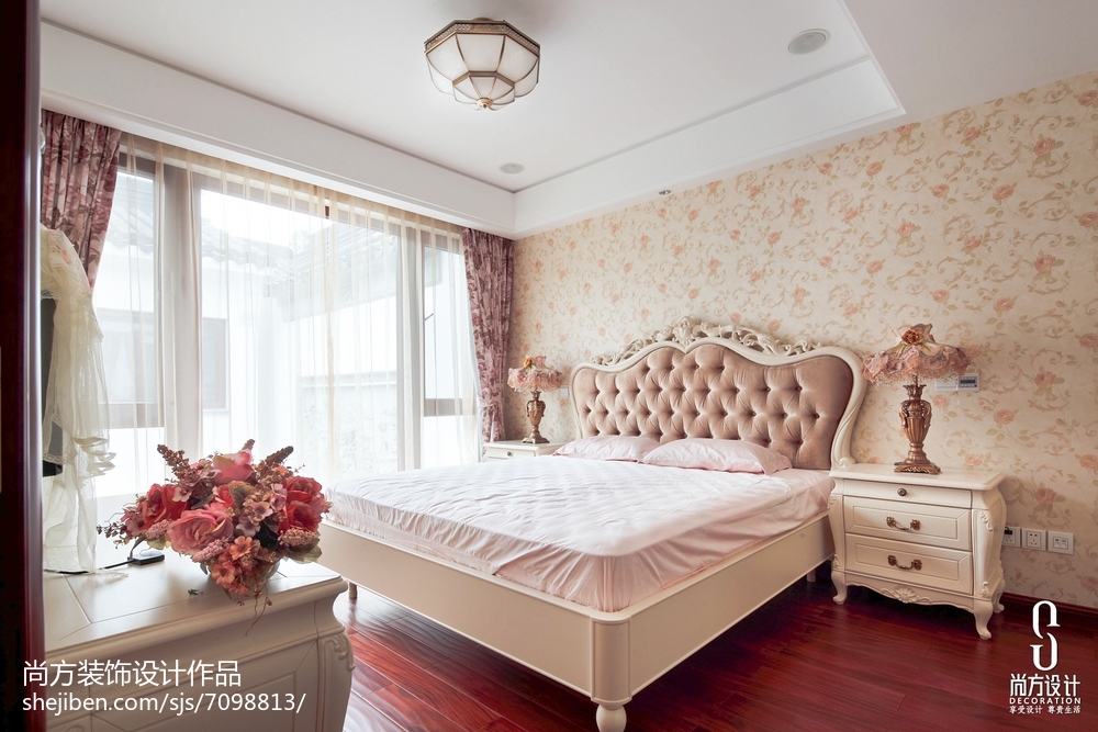 清新中式风范卧室效果图