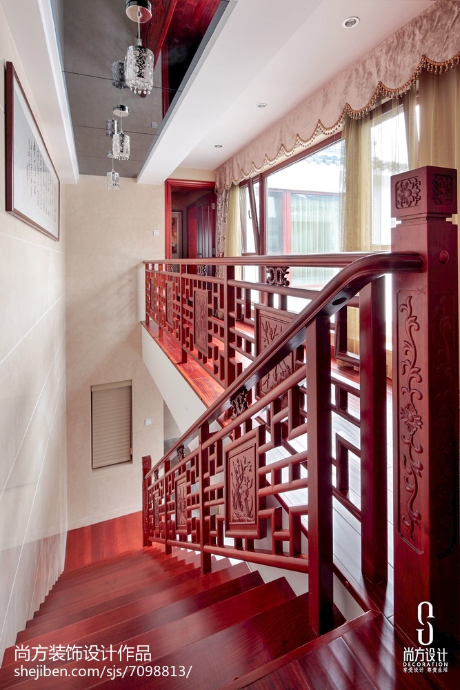 中式风范楼梯设计
