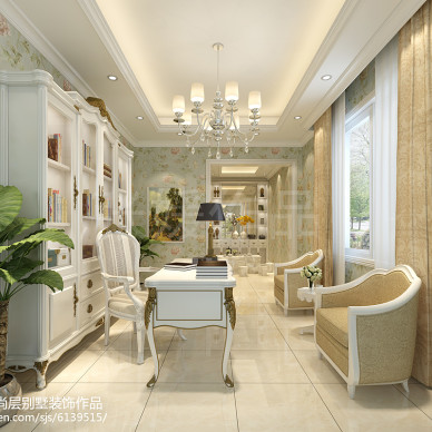 庆隆钻石岛清新法式风格别墅装修设计案例欣赏_2441046