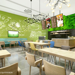 韩乐滋咖啡店室内设计效果图