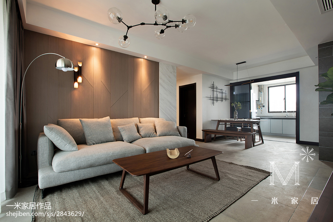 现代风格二居室客厅设计效果图