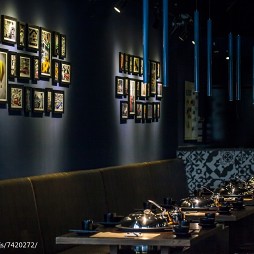 上海蒸好餐厅照片墙设计