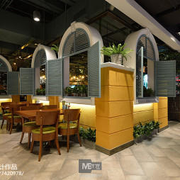 粉越西贡餐厅创意餐位设计
