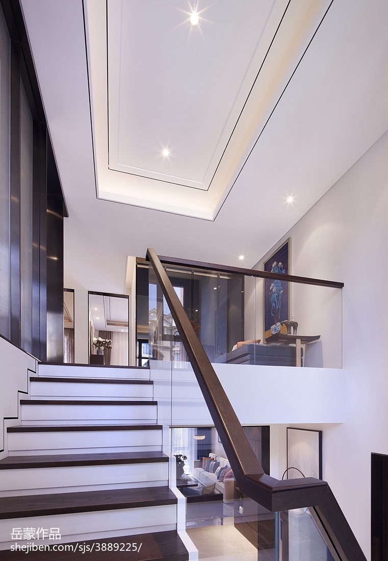 现代风格样板间楼梯设计