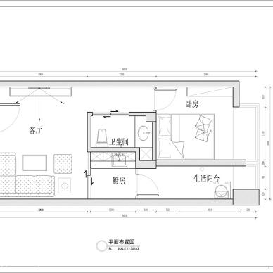 一房一厅公寓式套房二次改造设计_2527271