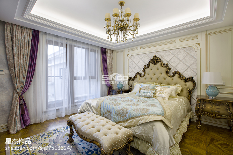 典雅美式卧室效果图欣赏