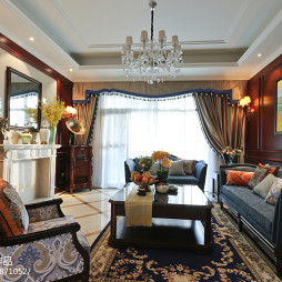 华丽美式客厅设计