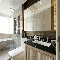 简洁现代风格样板房卫浴设计