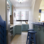 海蓝色地中海风格厨房设计
