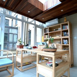 新中式风格四居室书房装修