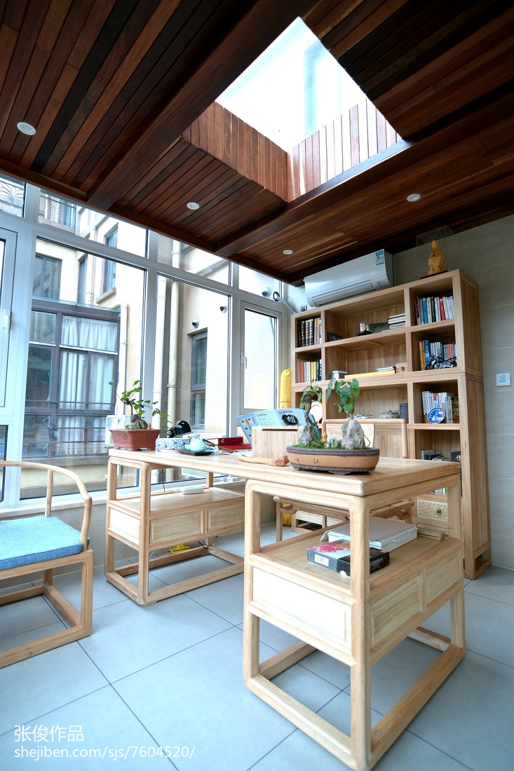 新中式风格四居室书房装修