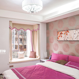 粉色系现代风格卧室窗台装修