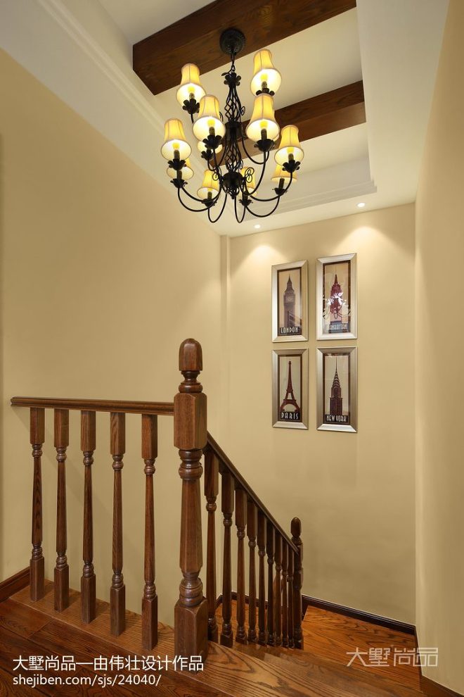 美式风格实用楼梯扶手设计