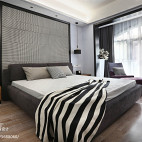 现代风格卧室床头背景墙设计