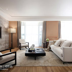 现代客厅白色沙发