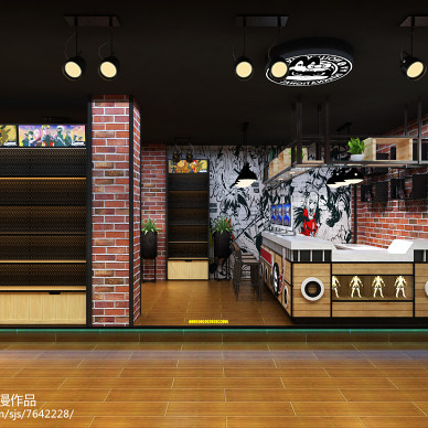 动漫主题饮品店3D设计图效果展示_2725559