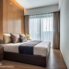 深圳前海东岸花园样板房现代卧室装修效果图