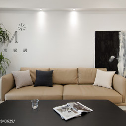 143m² 现代极简客厅沙发设计图片