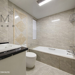 138m² 现代美式卫浴设计图