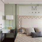 138m² 现代美式卧室台灯设计图