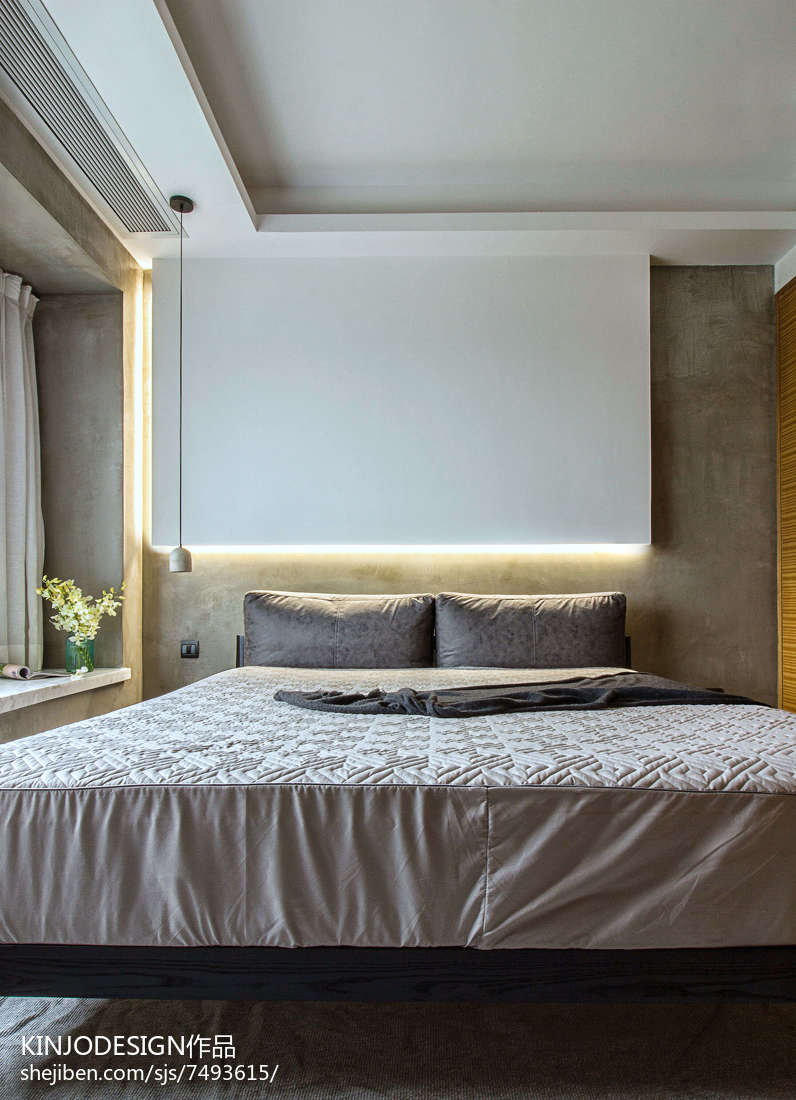 简易现代卧室设计效果图