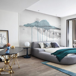 灰色现代卧室设计图