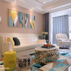 浪漫法式风格客厅沙发设计图