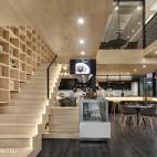 成都叨叨咖啡厅楼梯设计图片