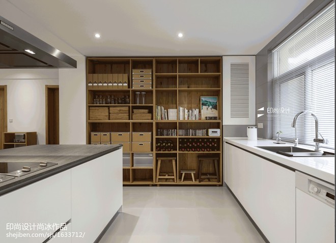 日式四居厨房储物柜设计图