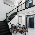 180m²现代黑白灰楼梯设计图