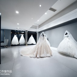 混搭风格婚纱店服装展示区设计图