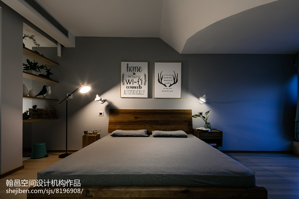 北欧风格复式卧室设计效果图