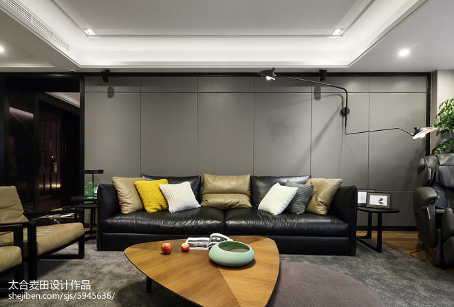 现代四居客厅沙发设计图