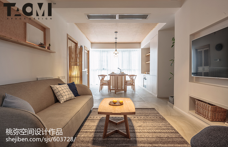 日式风格三居客厅设计效果图片
